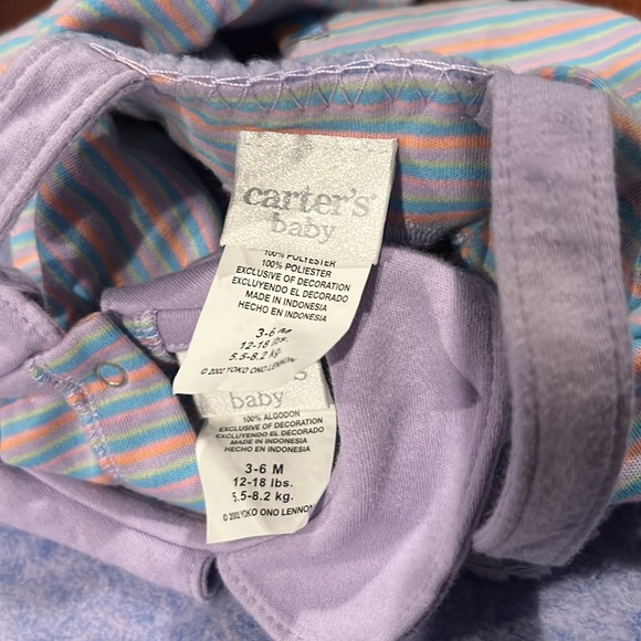 Vintage Carters John Lennon Real Love Imagine 2 piece Fleece Overalls  3-6 month - Picture 14 of 14